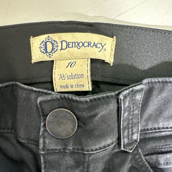 Democracy Ab Solution Jeans Womens 8 Black Stretch Skinny Preppy Gothic Denim - Picture 9 of 12